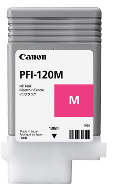 Tinta Canon PFI-120M / Magenta 130 ml | 2404 - Tinta Canon PFI-120M 2887C001AA Magenta, Capacidad 130 ml. Canon TM-200 TM-205 TM-300 TM-305 