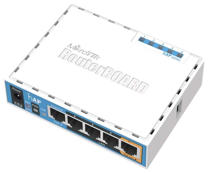 MikroTik RB951UI-2ND / Access Point Wi-Fi 4 | 2405 - Mikrotik hAP inalámbrico de 2.4 Ghz con Antena de 1.5 dBi, Arquitectura MIPSBE, Estándar Inalámbrico 802.11n, Velocidad 300 Mbps, 5-Puertos Ethernet 10/100, 1-Puerto USB para Modem 3G/4G