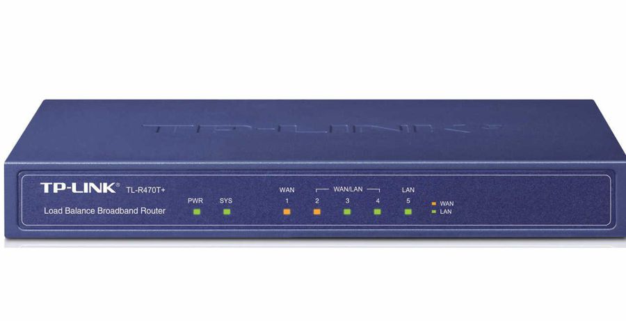 Router TP-Link TL-R470T+ / 4-WAN Port | 2307- TL-R470T+ / Router Multi-WAN Balanceador de Carga, 1-WAN 10/100, 3-WAN/LAN 10/100, 1-LAN 10/100, Memoria RAM 128MB, 10000 Sesiones Concurrentes, Firewall integrado, QoS, Botón de Reset, Control ancho de banda 