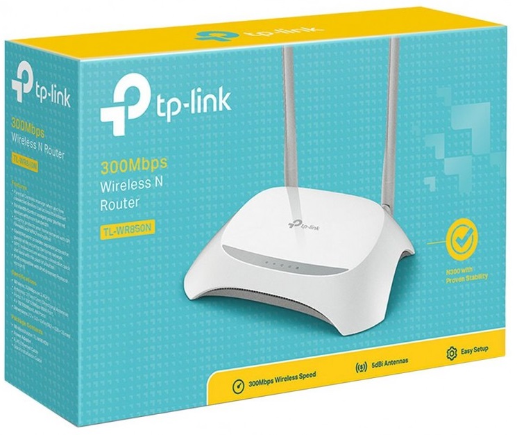 TP-Link TL-WR850N / Router Wi-Fi 4 | 2405 - Router Inalambrico con función WISP, Wi-Fi 802.11n a 300Mbps, Single Band 2.4 Ghz, 2-Antenas externas, 4-Puertos LAN 10/100Mbps, 1-Puerto WAN 10/100Mbps, Funciones Inalámbricas: On/Off Radio Inalámbrica