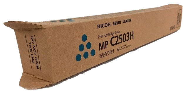 Toner Ricoh MP C2503H / Cian 9.5k | 2404 - Toner Ricoh MP C2503H 841921 Cian. Rendimiento 9.500 Páginas al 5%. Ricoh MP C2003 MP C2004 MP C2503 MP C2504  