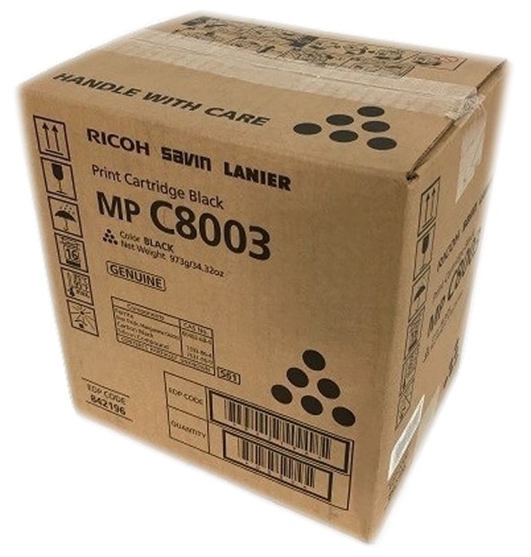 Toner Ricoh MP C8003 / Negro 47k | 2404 - Toner Ricoh MP C8003 842196 Negro. Rendimiento 47.000 Páginas al 5%. Ricoh IM C6500 MP C6503 IM C8000 MP C8003 