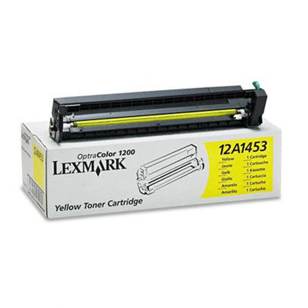 Toner Original - Lexmark 12A1453 Amarillo | Para uso con Impresoras Lexmark Optra 1200 Lexmark 12A1453  Rendimiento Estimado 6.500 Páginas con cubrimiento al 5%