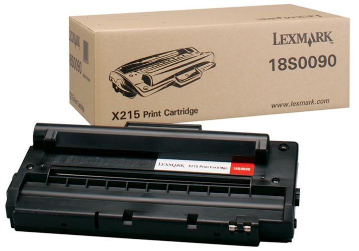 Toner Original - Lexmark 18S0090 Negro | Para uso con Impresoras Lexmark x215MFP Lexmark 18S0090  Rendimiento Estimado 3.200 Páginas con cubrimiento al 5%