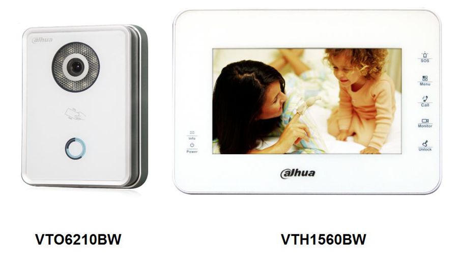 Video Portero IP - Dahua VTO6210BW-VTH1560BW | Camara 1.0MP, NVR Receptor Incluido, Visión Nocturna, Color Blanco, Garantía 1 Año
