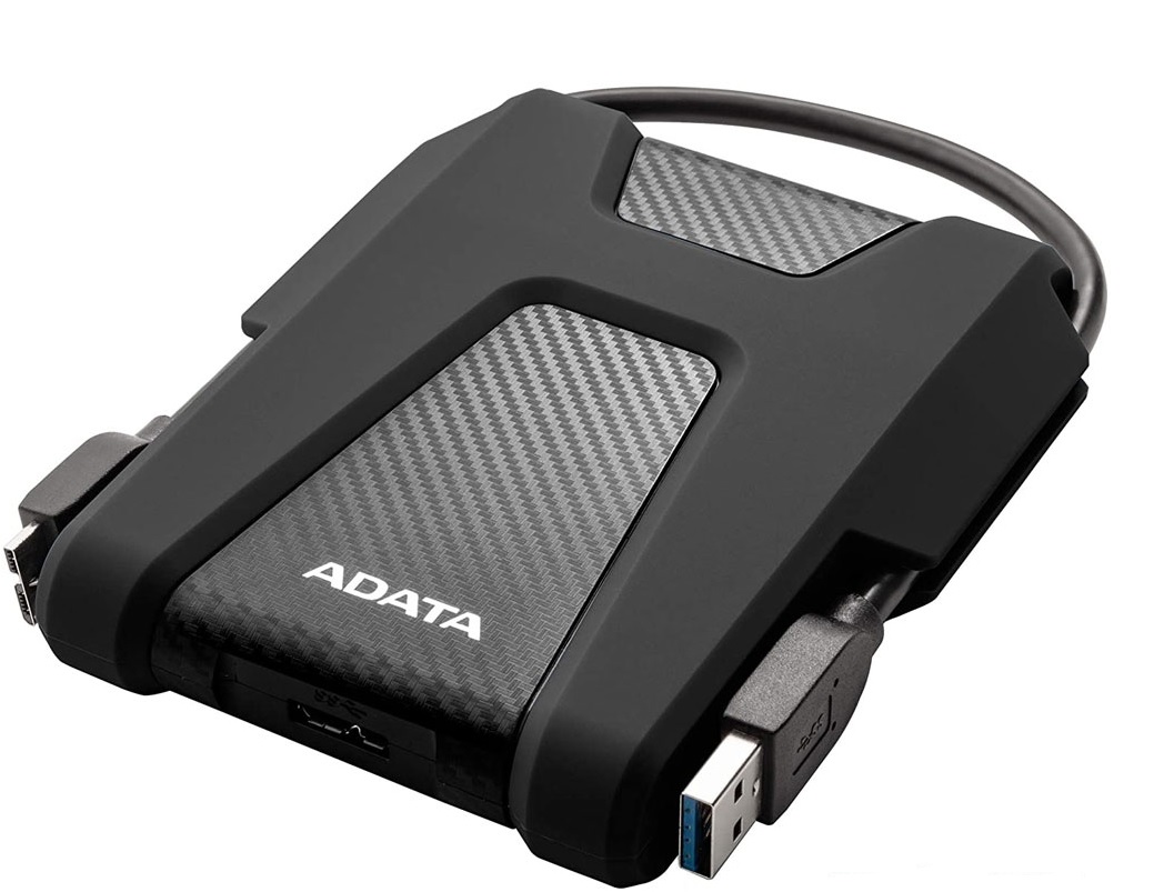 Disco Externo Antigolpes – ADATA HD680 / 2TB | Color Negro, Formato 2.5'', Puerto USB 3.2 (Compatible USB 2.0), Textura Plástico / Silicona, Software HDDtoGO con cifrado AES de 256 bits, AHD680-2TU31-CBK