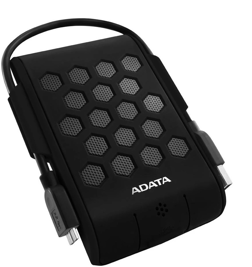 Disco Externo Antigolpes  1TB – ADATA HD720 / Negro | 2203 - ADATA HD720, Capacidad 1TB, Factor de forma: 2.5'', Interfaz: USB 3.2 Gen1 (Compatible con USB 2.0), Protección IP68 contra polvo y Agua, Tecnología antigolpes de categoría militar 