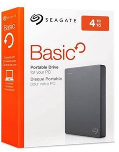 Disco Externo 2.5'' - Seagate STJL4000400 / 4TB | Seagate Basic, Formato 2.5'', Interface USB 3.0 / USB 2.0, Alimentacion USB, Color Gris Oscuro/Negro