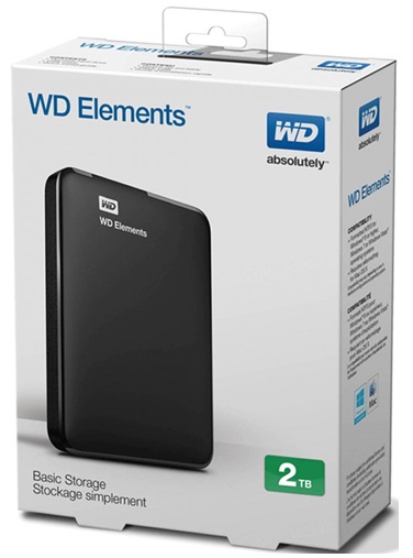 Disco Externo - WD Elements WDBU6Y0020BBK-WESN / 2TB | Western Digital, Disco Externo Portátil, Velocidad 5.0 Gbps (USB 3.0) / 480 Mbps (USB 2.0) 
