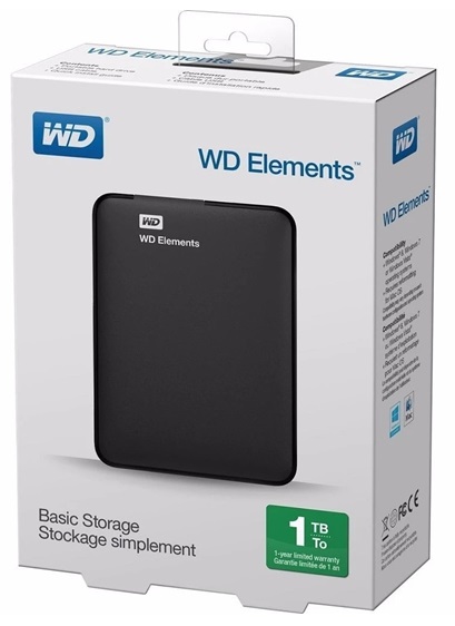 Disco Externo - WD Elements  WDBUZG0010BBK-WESN / 1TB | Western Digital, Disco Externo Portátil, Velocidad 5.0 Gbps (USB 3.0) / 480 Mbps (USB 2.0), 