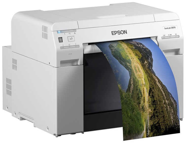 Impresora Epson Surelab D870 / SLD870SE | 2110 - Impresora Fotográfica de pequeño formato, Resolución máxima: 1440 x 720 ppp, Interfaces: Hi-Speed USB 2.0, 6-Tintas / 200 ml Dye UltraChrome D6r-S, Excelente calidad de imagen