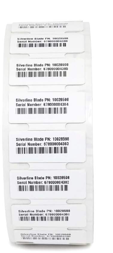 Etiquetas Zebra 10028598 RFID | 2109 - Etiquetas de papel RFID, Polipropileno, 2.36’’ x 0.98’’ (60 x 25mm), Transferencia térmica, Blanco Mate, Adhesivo permanente, núcleo de 3’’ (76.2 mm), 500 etiquetas por rollo, 1 rollo por caja