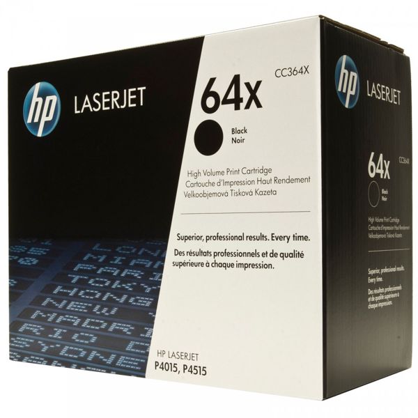 Toner para HP P4515 / HP 64X | 2402 - Toner CC364X para HP LaserJet P4515. Rendimiento 24.000 Páginas al 5%.. 4515n P4515tn P4515x P4515xm 