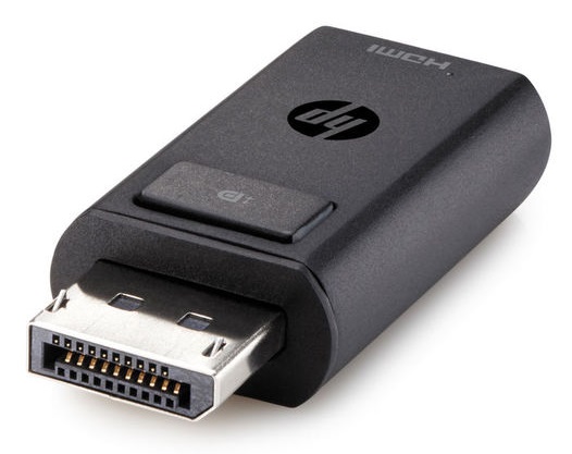 Convertidor de DisplayPort a HDMI - HP F3W43AA | Disfrute de acceso y amplíe la compatibilidad con sus dispositivos multimedia con un adaptador que convierte su salida de DisplayPort a HDMI. Basta con conectar el extremo de DisplayPort al PC 