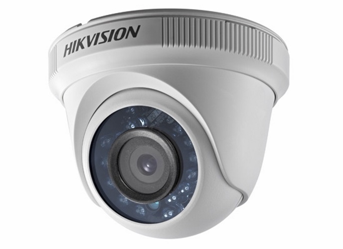 Camara CCTV Tipo Domo 1MP - Hikvision DS2CE56C0TIRP28 | Camara Turbo HD‐TVI IR, Tipo Domo, Plastico, 1/4'' CMOS, Resolución HD 720P, Lente 2.8mm, IR 20mts, 12 PCS IR LEDS, 0.01 LUX, Dia/Noche Real, DNR, Smart IR. Garantía 1 Año.