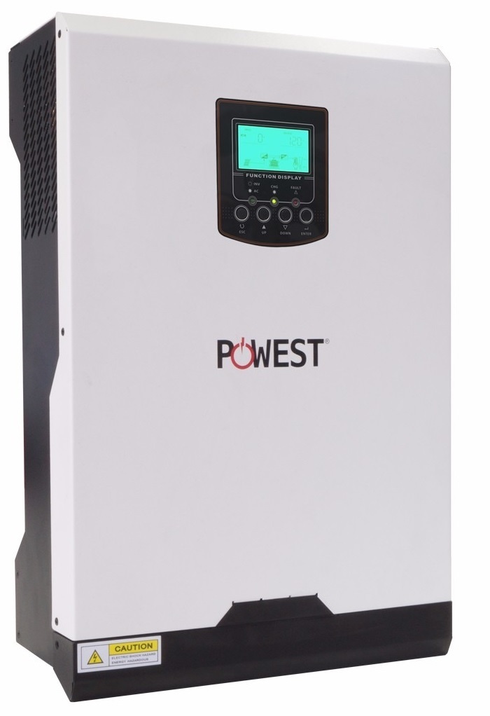  Inversor Solar On Grid - Powest NUHIB-7564 / 5KVA | 2108 - UPS Híbrida Online, Potencia de salida nominal: 5KW, Potencia máxima arreglo PV: 6KW, Onda sinusoidal pura a la salida, Auto consumo y Feed-in a la red, Prioridad de alimentación programable