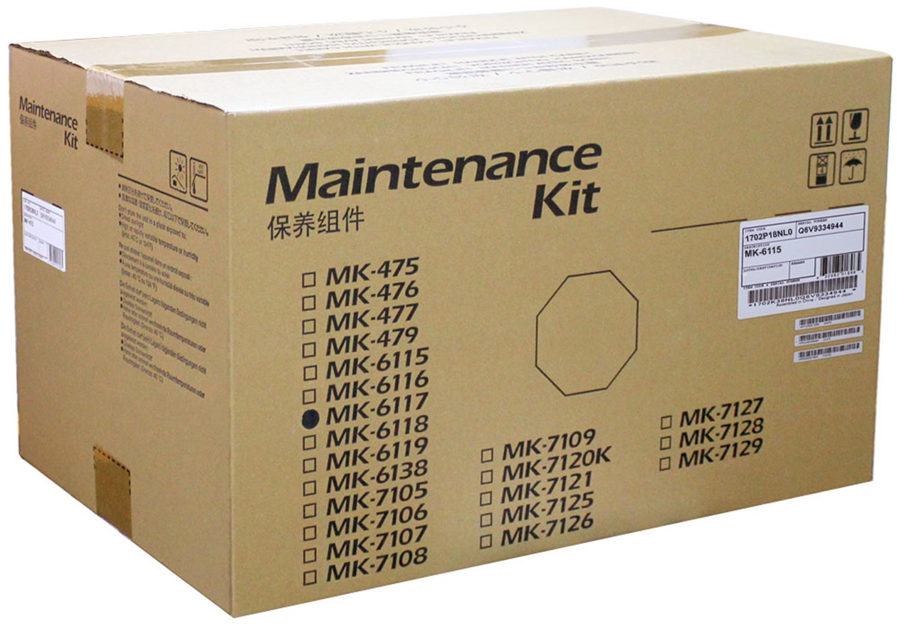 Kit de Mantenimiento Kyocera MK-6117 / 300k | 2311 / 1T02P17US0 - Original Kit de Mantenimiento Kyocera MK-6117. Incluye: Developer Unit / DV-6115, Drum Unit / DK-6115, Fuser Unit / FK-6117, Transfer Unit / TR-6115. FS-M4125idn FS-M4132idn 
