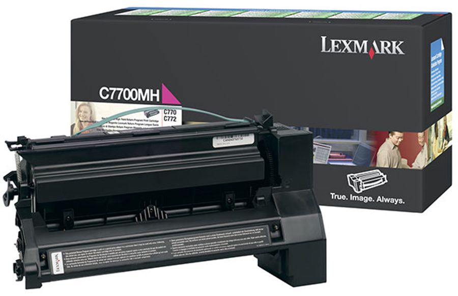 Toner Original - Lexmark C7700MH Magenta | Para uso con Impresoras Lexmark C770, C772, X772 Lexmark C7700MH  Rendimiento Estimado 10.000 Páginas con cubrimiento al 5%