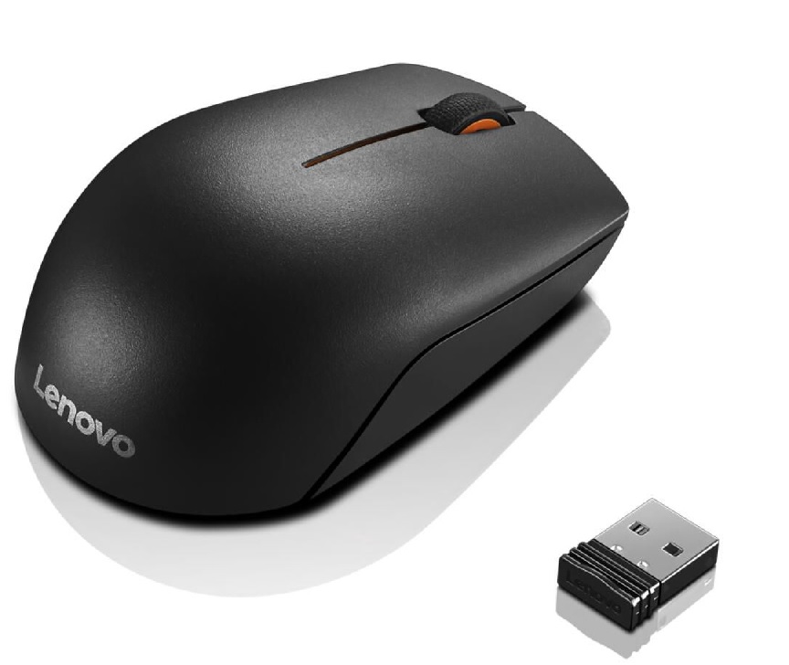 Mouse Inalámbrico - Lenovo 300 Wireless Compact / GX30K85315 | 2108 - Mouse láser óptico USB de 3 botones, Wireless 2.4 GHz, 1000dpi, Alcance: 10 m, Color Negro, Peso: 56 g