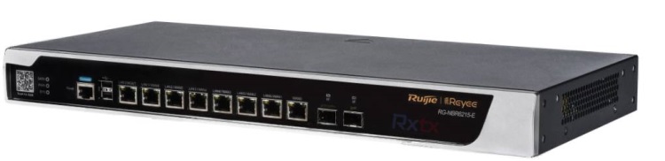 Router 2.5 Gbps / Ruijie Reyee RG-NBR6215-E | 2310 - RG-NBR6215-E / Router Gigabit administrado en la nube, Ancho de banda de 2.5 Gbps, 1-Puerto WAN Gigabit, 6-Puertos LAN Gigabit, 1-Puerto SFP 1GBase-X, 1-Puerto SFP+ 10GBase-X, RAM: 2GB, Flash: 8MB