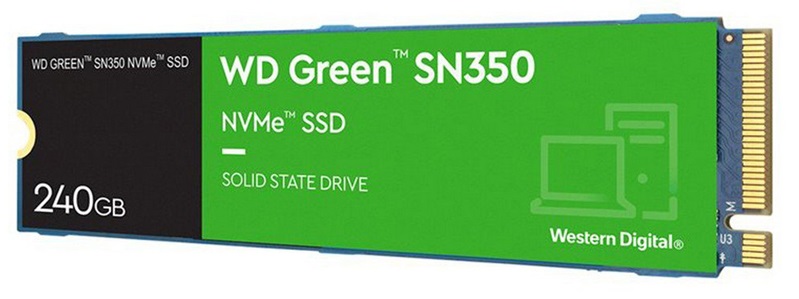 SSD  240GB M.2 PCIe NVMe 2280 / WD Green SN350 | 2305 - WDS240G2G0C / Unidad de estado Solido Western Digital - SSD 240GB M.2 2280 PCIe NVMe, Rendimiento de lectura secuencial: 2400MB/s, Rendimiento de escritura secuencial: 900MB/s
