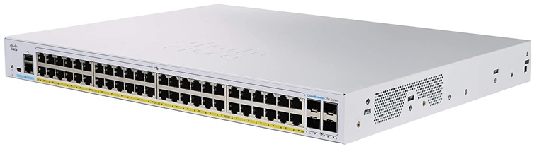  Switch PoE 52-Puertos - Cisco CBS350-48FP-4G / 4-SFP | Switch Cisco Business 350-48FP-4G, Capa 3, 48-Puertos LAN Gigabit PoE+, 4-Puertos SFP Gigabit, PoE 740W, Procesador X-ARM 800 Mhz, Memoria RAM: 512 MB, Memoria Flash: 256 MB, 104 Gbps, 77.38 Mpps