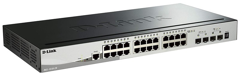  Switch PoE 24-Puertos - DLink DGS-1510-28P / 2-SFP+ 10G | Switch D-Link Administrable Capa 2+, SmartPro con puertos 10G, 24-Puertos LAN Gigabit, 2-Puertos SFP 10G, 2-Puertos SFP Gigabit, 1-Puerto Consola RJ-45, Stacking hasta 32 Switches