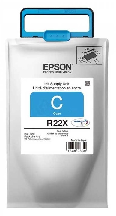 Tinta Epson R22X-C Cian / 20k | 2308 - Tinta Original Epson TR22X220-AL Cian. Rendimiento Estimado: 20.000 Páginas al 5%. WF-R8590 