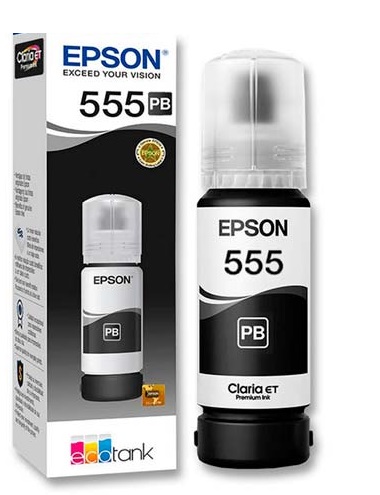 Tinta Epson 555 T555120 Negro Fotográfico / 70ml | 2308 - Cartucho de Tinta Original Epson 555. Rendimiento estimado: 6.200 Páginas al 5%. L8180 