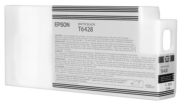 Tinta Epson T6428 Negro Matte / 150 ml | 2301 - Cartucho de Tinta Original Epson T642800 Negro Matte de 150 ml. Impresoras Compatibles: Epson Stylus Pro 7700, 7890, 7900, 9700, 9890, 9900 