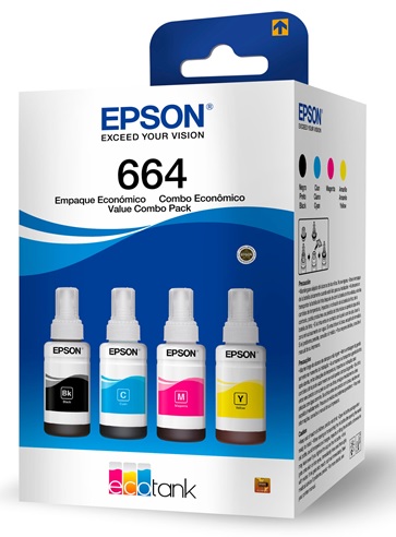 Tinta Epson 664 T664520 / Pack 4-Colores | 2308 - Tinta Original Epson 664. El Kit incluye: T664120 Negro, T664220 Cian, T664320 Magenta, T664420 Amarilla. Rendimiento estimado: 4.000 Páginas al 5%.
