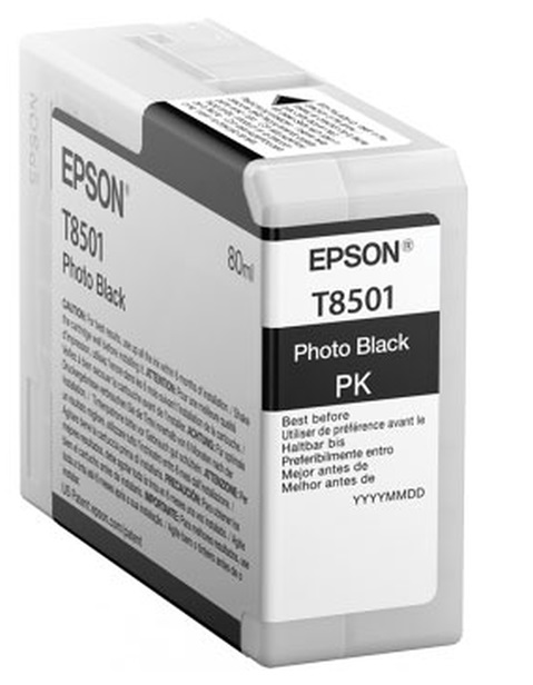 Tinta Epson T8501 Negro Foto / 80ml  | 2301 - Cartucho de Tinta Original Epson T850100 Negro Fotográfico de 80 ml. Impresoras Compatibles: Epson SureColor P800