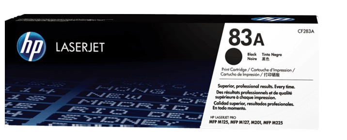 Toner HP  83A CF283A / Negro 1.5k | 2405 - Toner HP CF283A Negro. Rendimiento 1.500 Páginas al 5%. HP M125 M127 M201 M225 