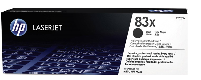 Toner HP  83X CF283X / Negro 2.2k | 2405 - Toner HP CF283X Negro. Rendimiento 2.200 Páginas al 5%. HP M201 M225 