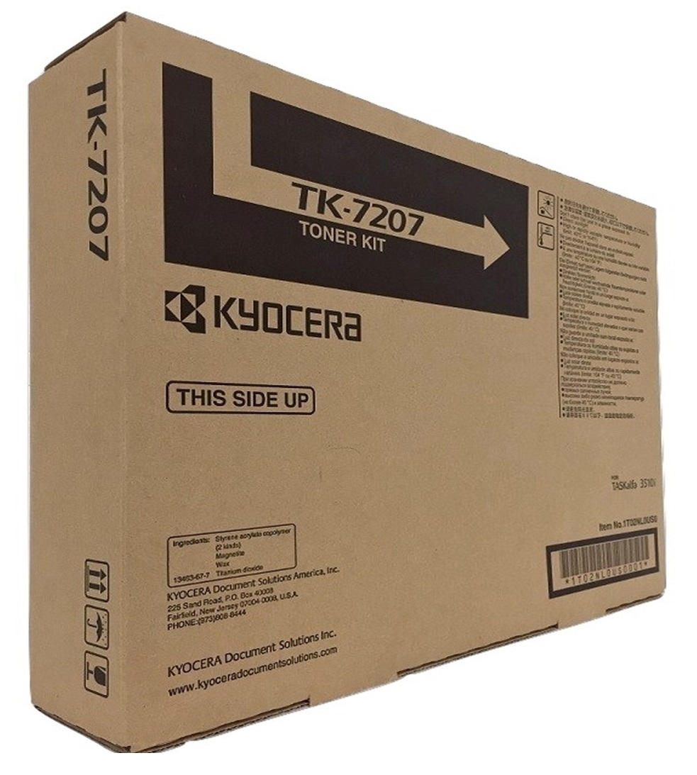 Toner Kyocera TK-7207 / Negro 35k | 2311 / 1T02NL0US0 - Toner Original Kyocera TK-7207 Negro. Rendimiento 35.000 Paginas al 5%. TA-3510i  
