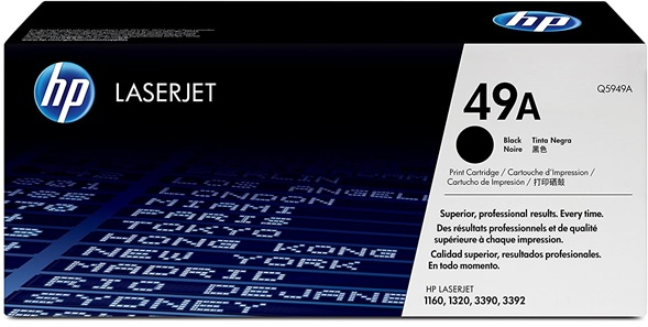 Toner para HP 3390 / HP 49A | 2402 - Toner Original Q5949A Negro para HP LaserJet 3390. Rendimiento 2.500 Páginas al 5%.  