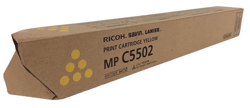 Toner Ricoh 841752 Amarillo / 22.5k | 2110 - Toner Original Ricoh MP C5502 Amarillo. Rendimiento Estimado: 22.500 Páginas al 5%.  841680