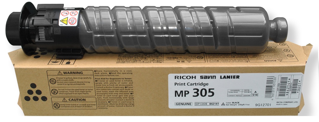 Toner Ricoh 842141 Negro / 9K | 2109 - Toner Original Ricoh MP 305 Negro. Rendimiento Estimado 9.000 Pág al 5%. 